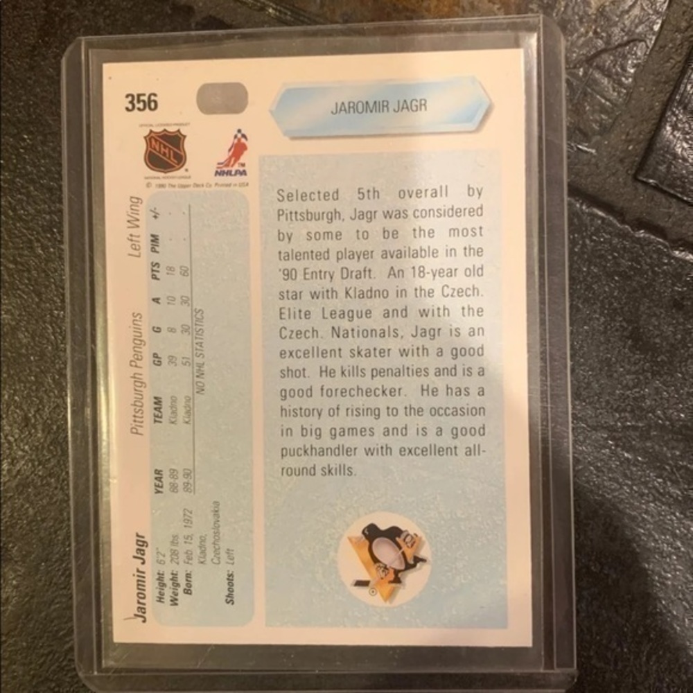 upper deck Jaromir Jagr rookie - Picture 2 of 2